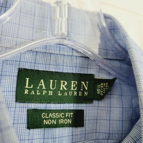 Lauren Ralph Lauren Men's Size 16.5 Classic Fit Button Down Shirt Collared Neck - Picture 3 of 4